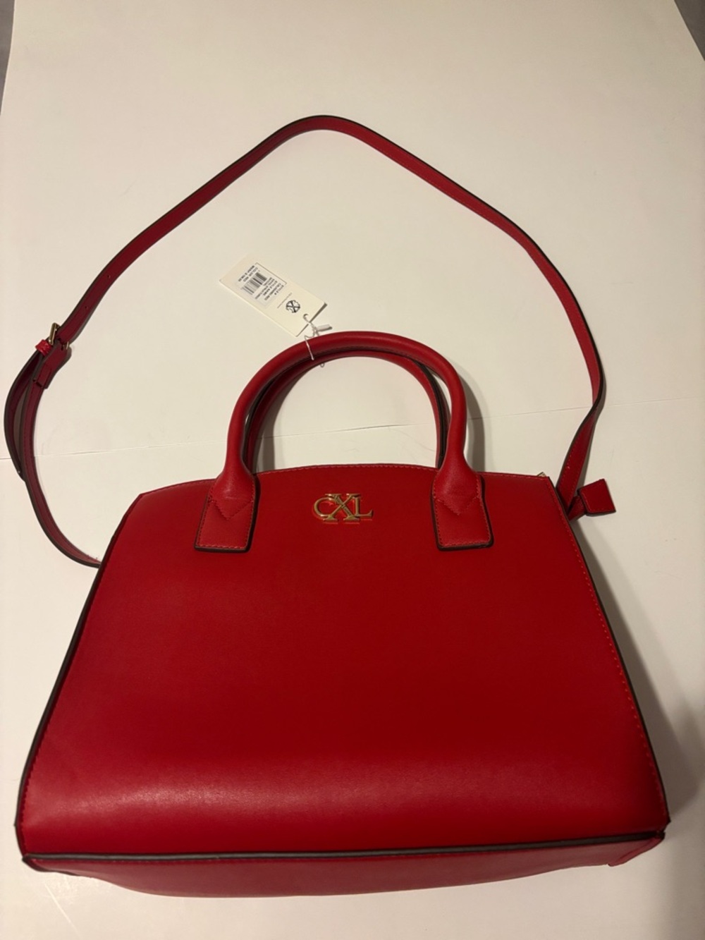 CXL by Christian Lacroix Red Top-Handle Satchel with Strap NWT